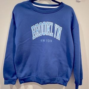 baby blue & royal blue crew neck hoodie 🩵💙